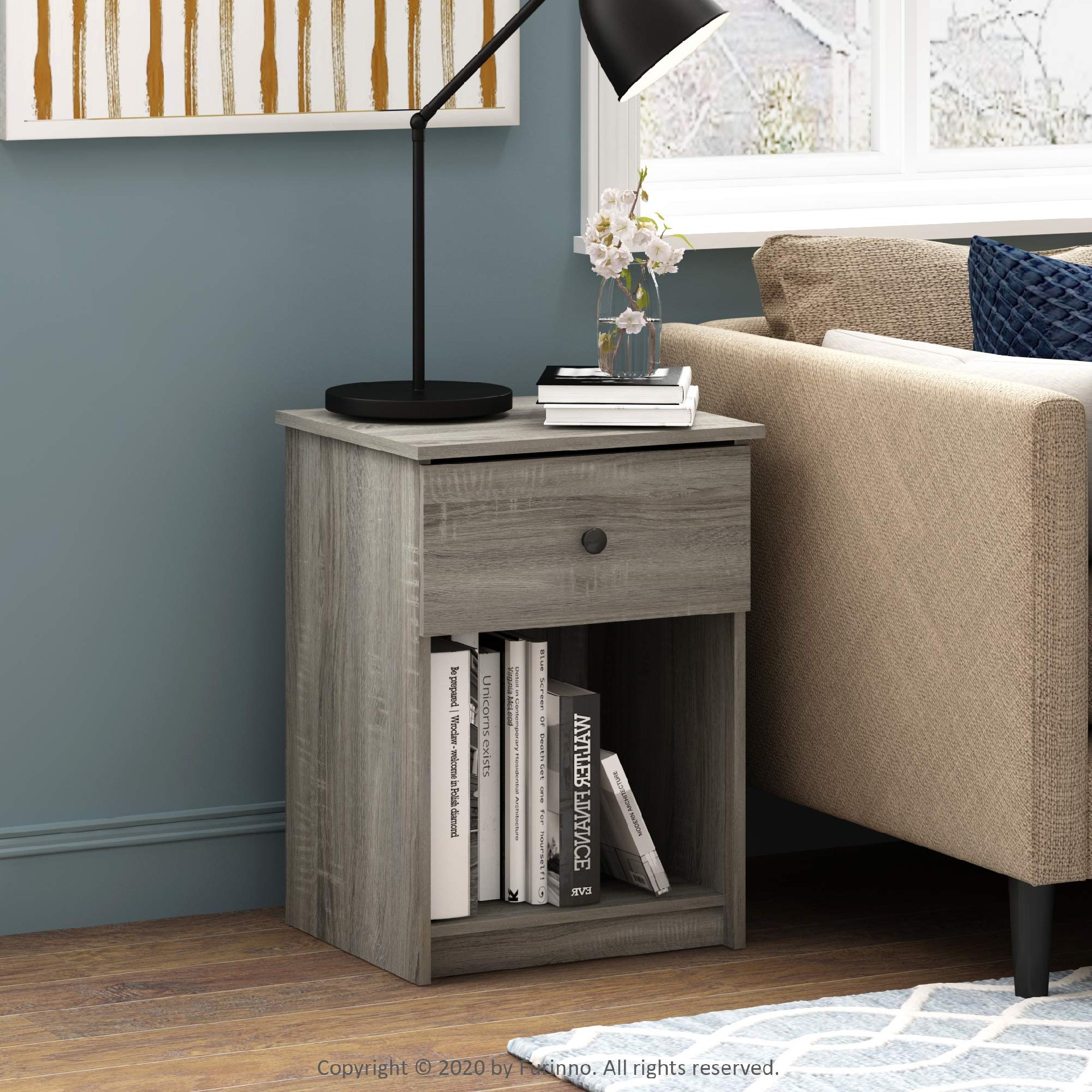 Nightstand, French Oak Grey